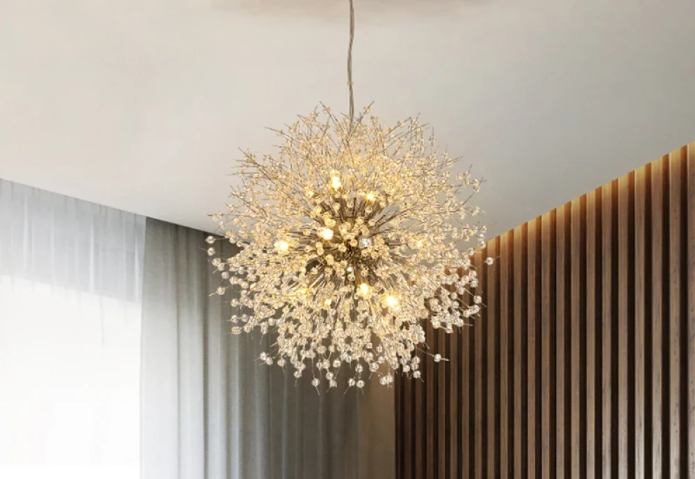 round modern crystal chandelier